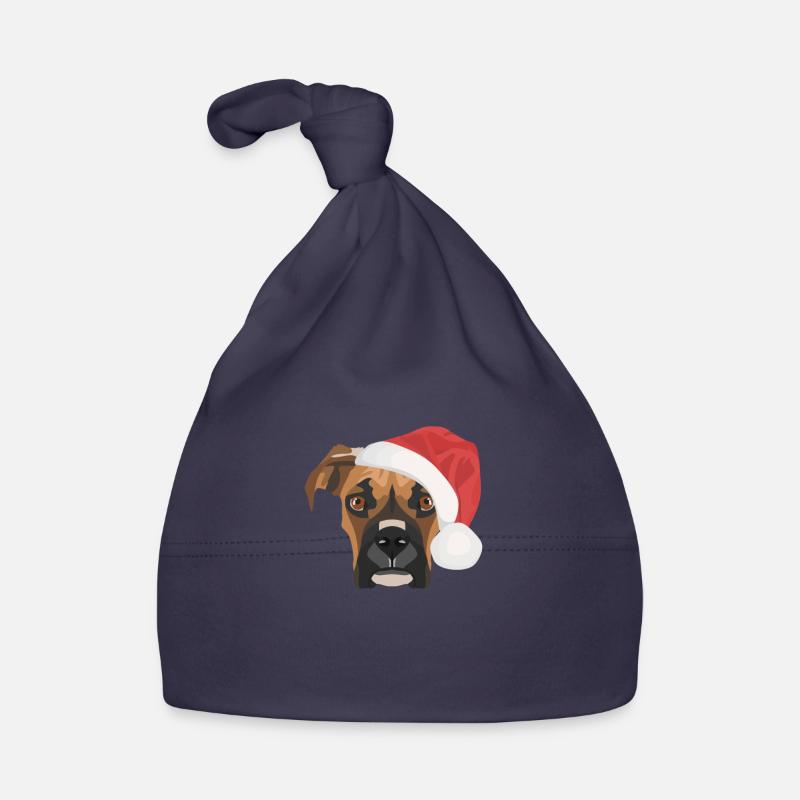Boxer Merry Christmas Organic Baby Cap