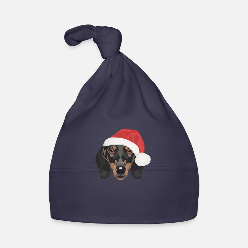 Teckel Joyeux Noël Bonnet bio Bébé