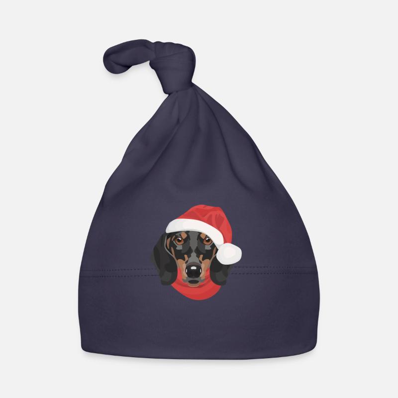 Teckel Joyeux Noël Bonnet bio Bébé