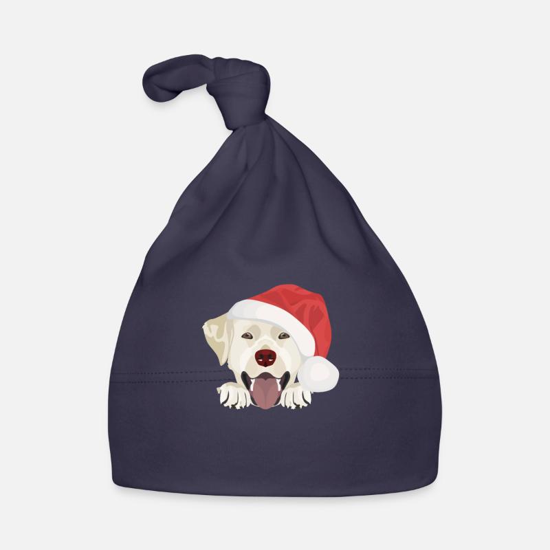 Labrador Merry Christmas Organic Baby Cap