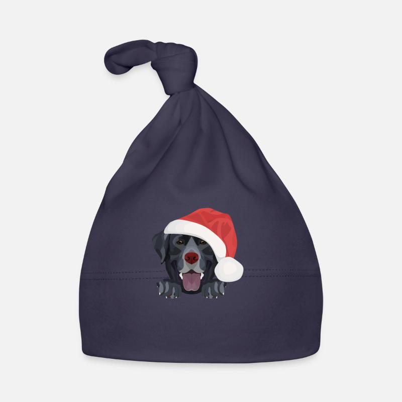 Labrador Merry Christmas Organic Baby Cap