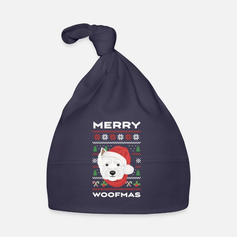 West Highland Terrier Joyeux Noël Bonnet bio Bébé