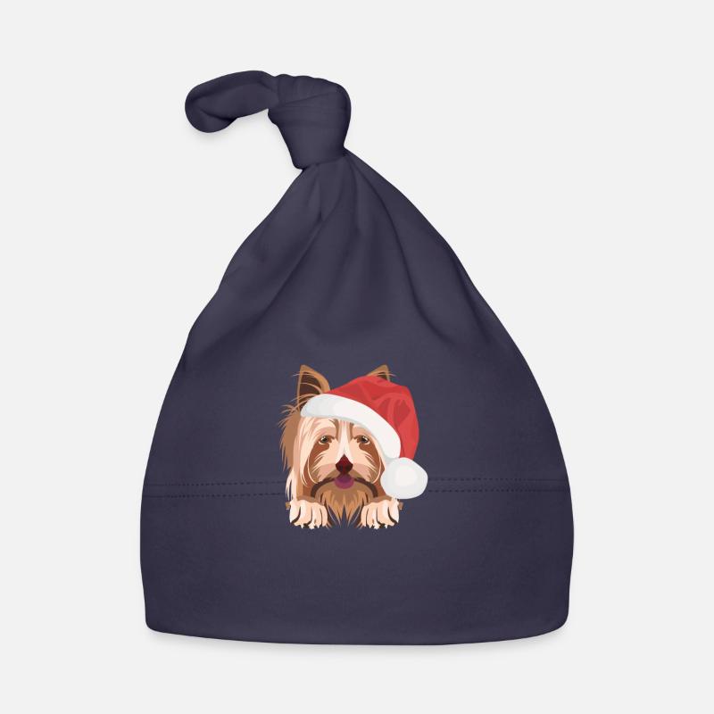 Yorkshire Terrier Joyeux Noël Bonnet bio Bébé