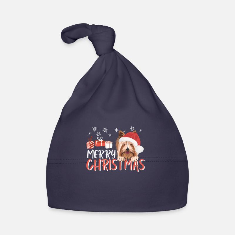 Yorkshire Terrier Joyeux Noël Bonnet bio Bébé
