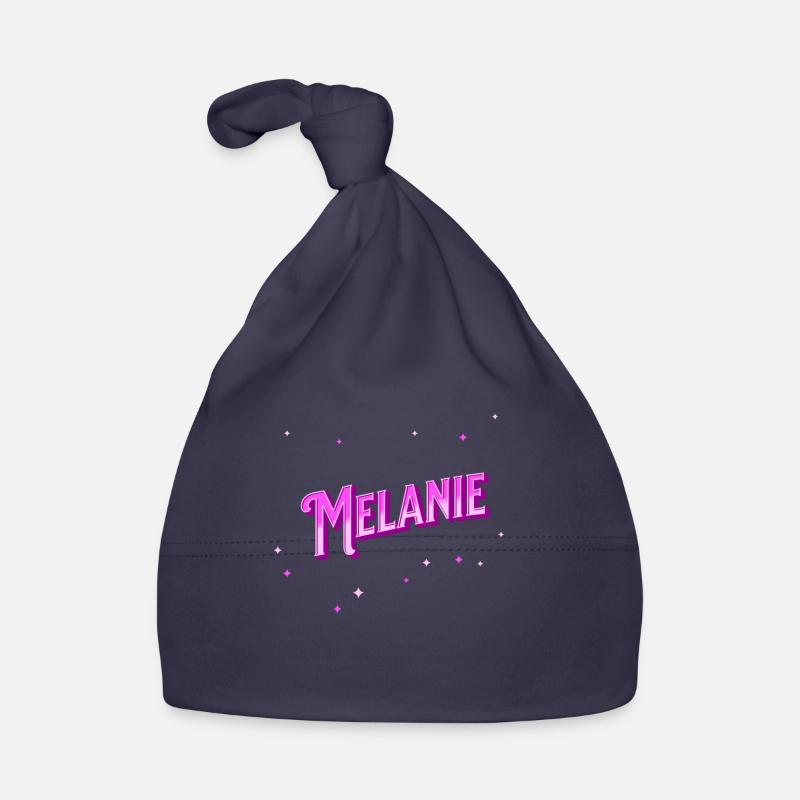 Melanie name personalized Organic Baby Cap