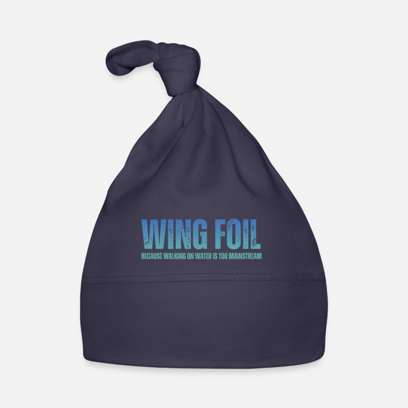 Wing Foil Wingsurf Retro Foil Wing - Bonnet bio Bébé - marine