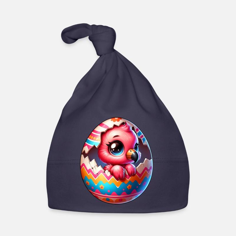 Magical Easter Flamingo Hatches from Egg Organic Baby Cap