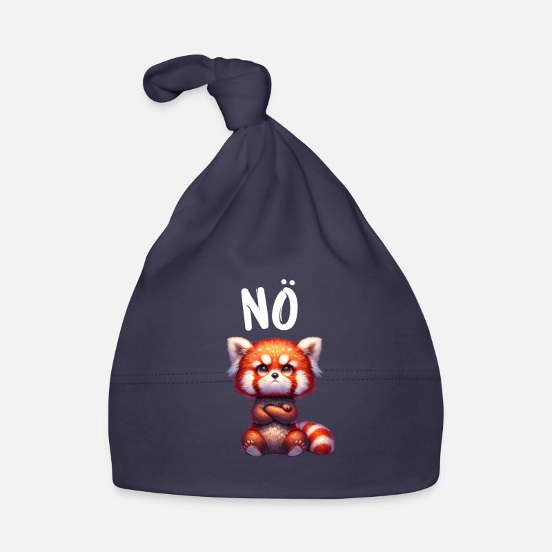 Red Panda Funny Saying Nope Fire Fox Organic Baby Cap