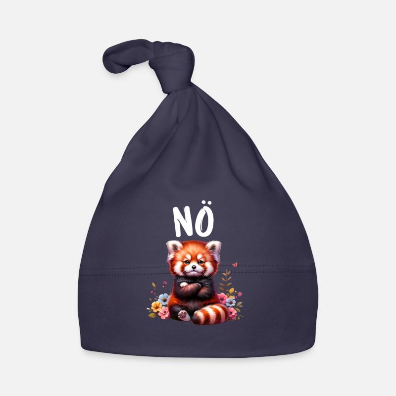 Red Panda Funny Saying Nope Fire Fox Organic Baby Cap