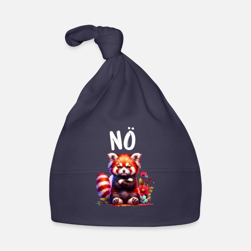 Red Panda Funny Saying Nope Fire Fox Organic Baby Cap