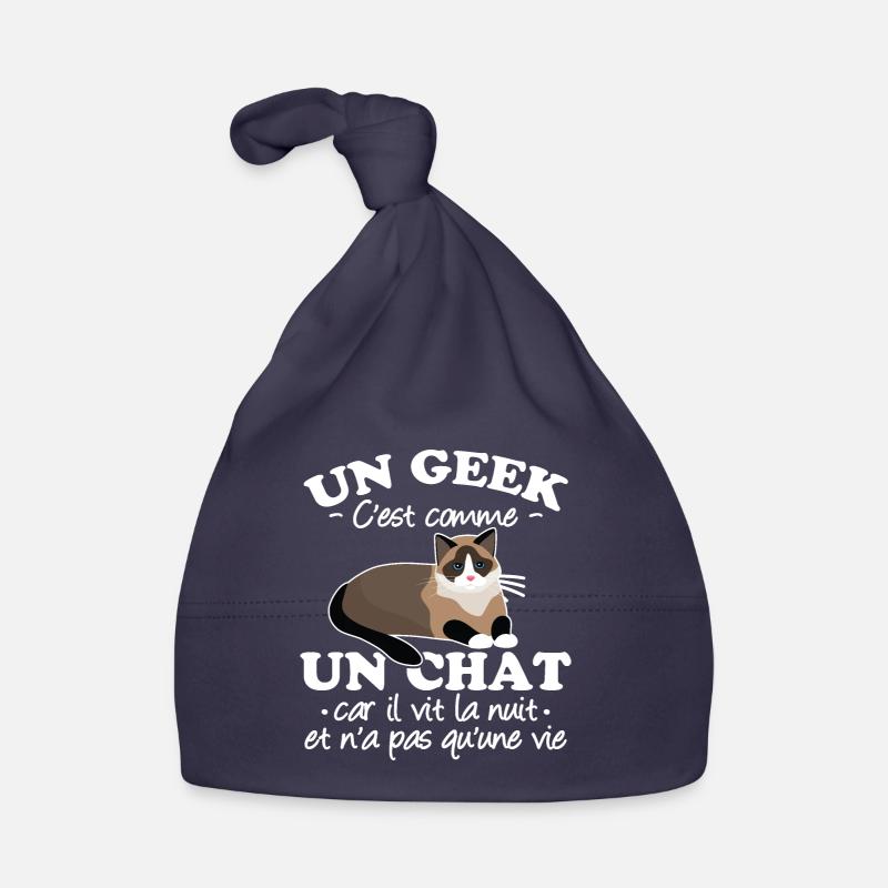 Geek et chat Bonnet bio Bébé