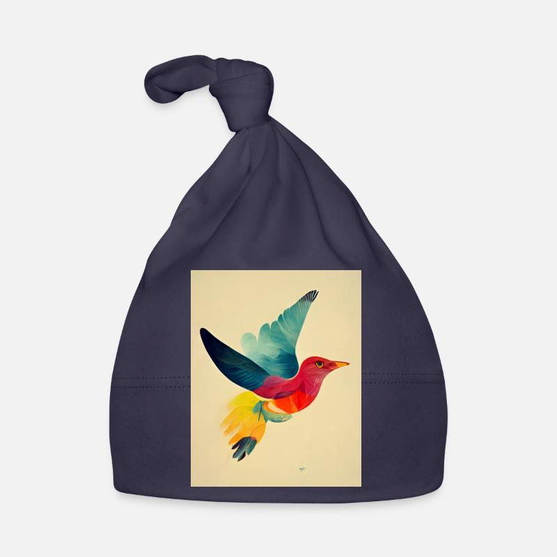 Flying bird - Bonnet bio Bébé - marine