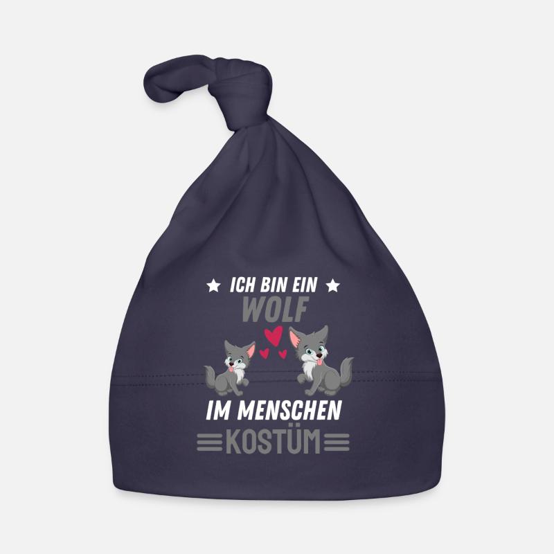 Waldbewohner Wald Tier Lustiges Geschenk Wolf Baby Bio-Mütze