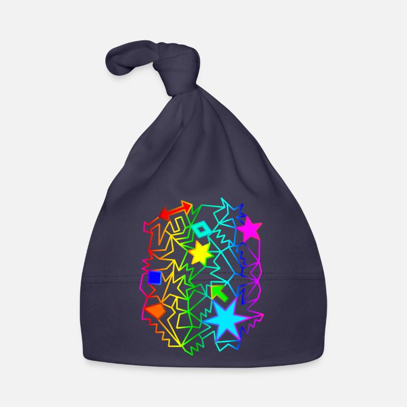 bunte Sterne Pfeile Regenbogen Ornamente Baby Bio-Mütze