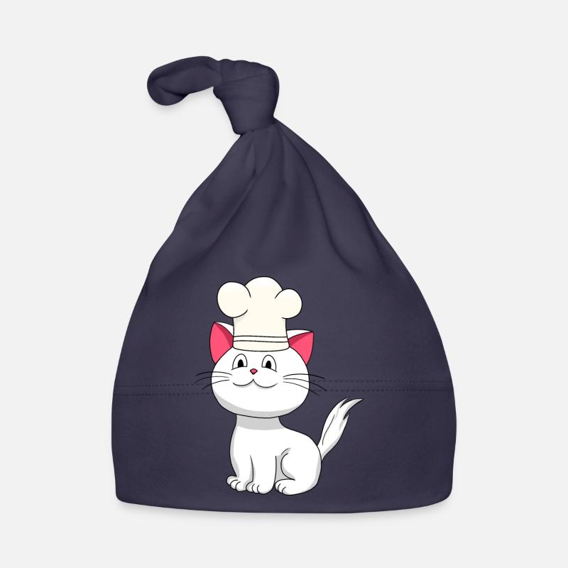 Katze Koch Kochmütze Kinder kochen Küche Berufe Baby Bio-Mütze