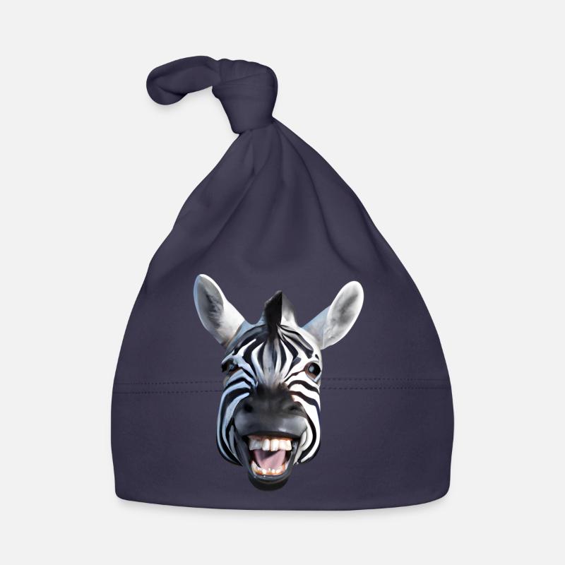 Breit grinsendes Zebra Baby Bio-Mütze