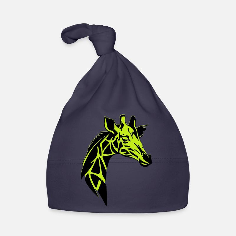 girafe - Bonnet bio Bébé - marine