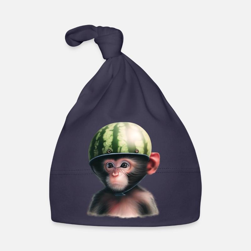 Singe à la pastèque Bonnet bio Bébé