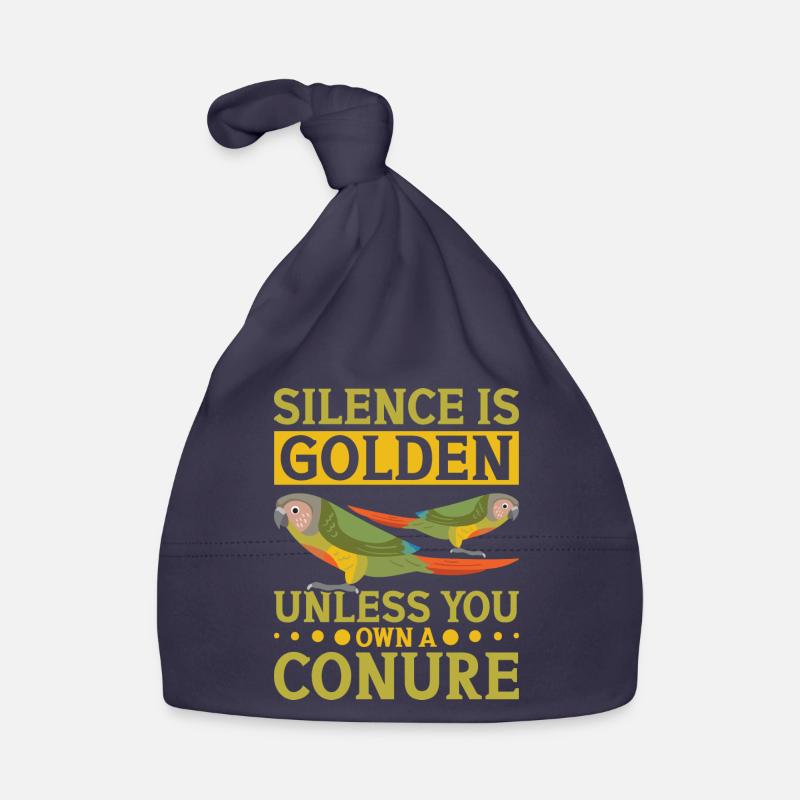 Le silence est un perroquet perruche doré Bonnet bio Bébé