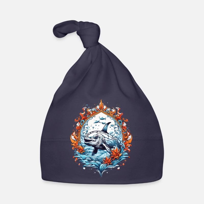 Sea Creatures, Fish Organic Baby Cap