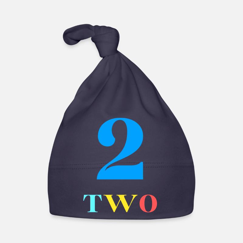 Two-2e anniversaire - Bonnet bio Bébé - marine