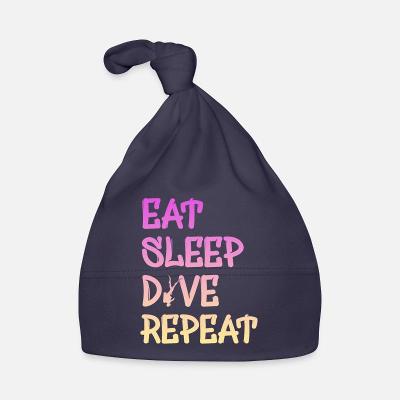 eat sleep dive repeat Baby Bio-Mütze