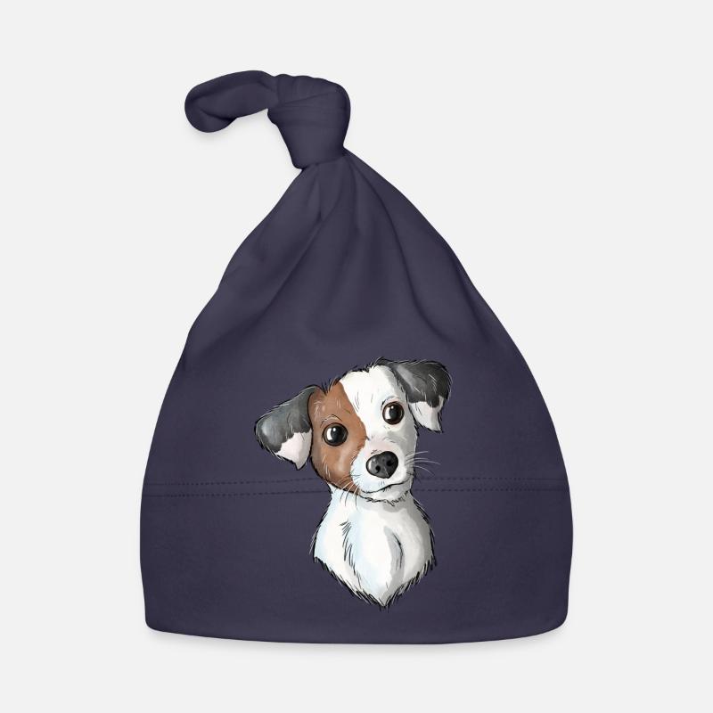 Jack Russell Pattern 8 Baby Bio-Mütze