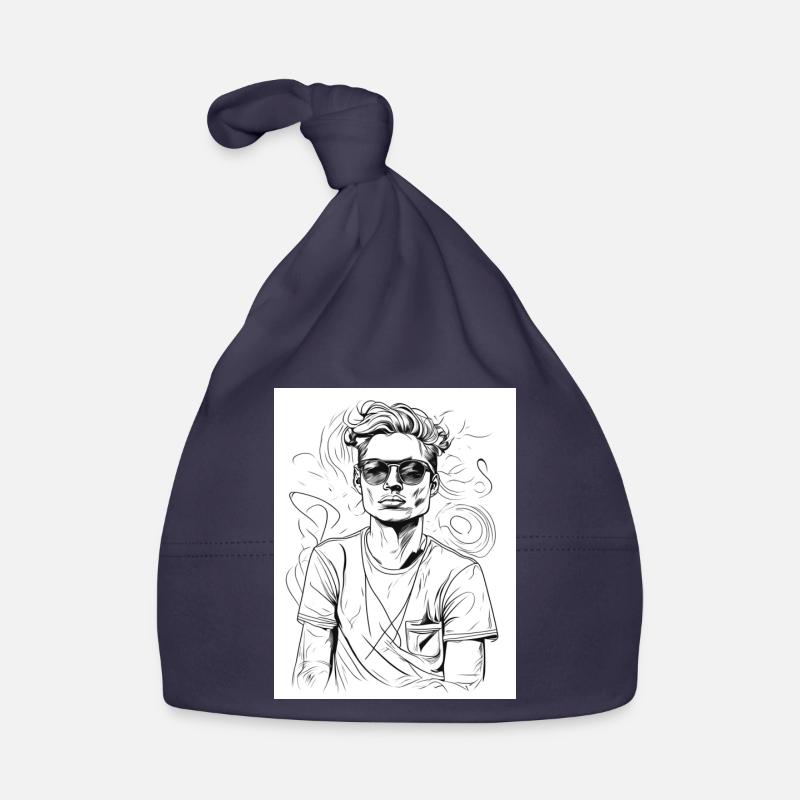 Garçon cool - Bonnet bio Bébé - marine