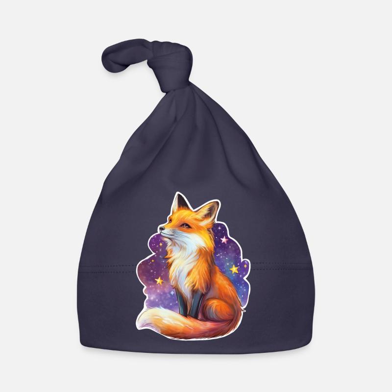 Fox and starry sky Organic Baby Cap