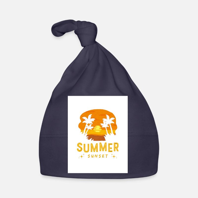Design d’été - Bonnet bio Bébé - marine