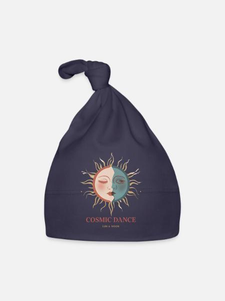 Cosmic Dance Spirituell Geschenk - Baby Bio-Mütze - Navy - Vorne