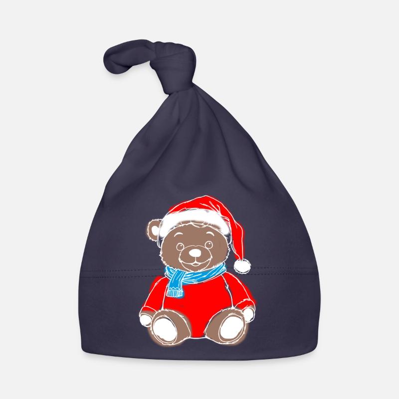 Noël ours en peluche avec écharpe Noël Bonnet bio Bébé