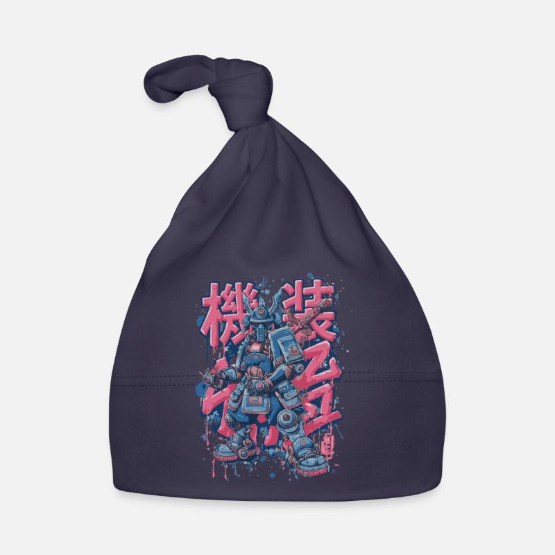 Samurai Mech – Motif de robot manga d’anime Bonnet bio Bébé