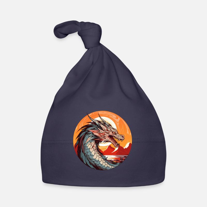 Drache - Baby Bio-Mütze - Navy