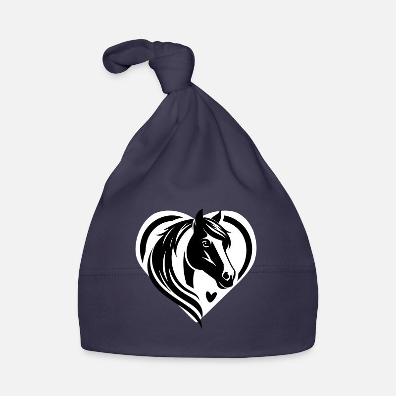 Coeur de tête de cheval Bonnet bio Bébé