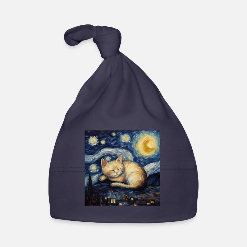 Katze, katzenmotiv, geschenk Baby Bio-Mütze