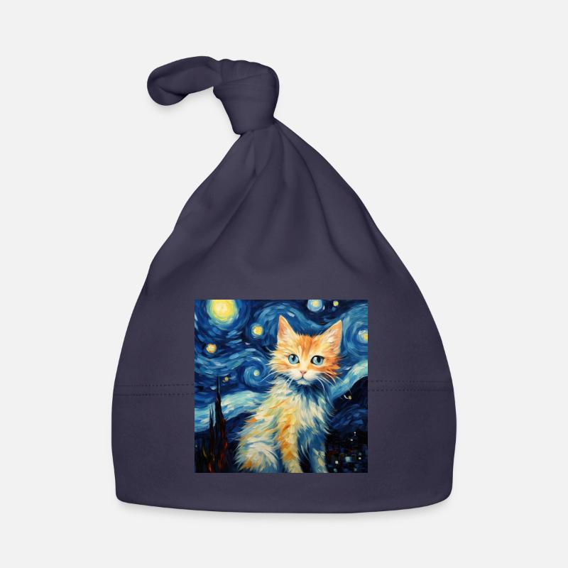 Chat, motif de chat, cadeau Bonnet bio Bébé