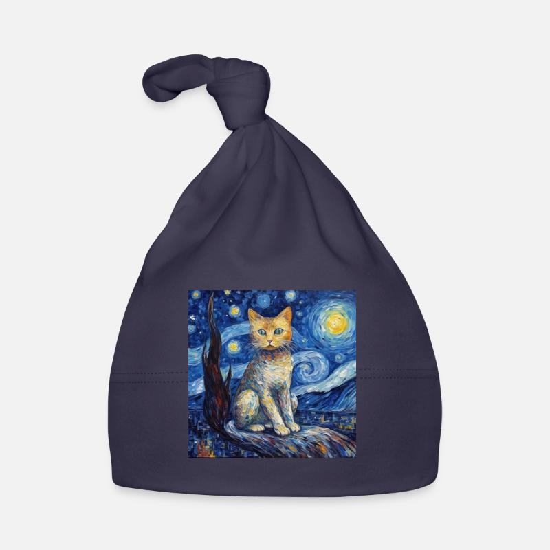 Katze, katzenmotiv, geschenk Baby Bio-Mütze