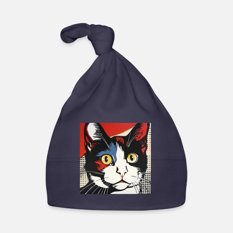 Chat, Motif De Chat Bonnet bio Bébé