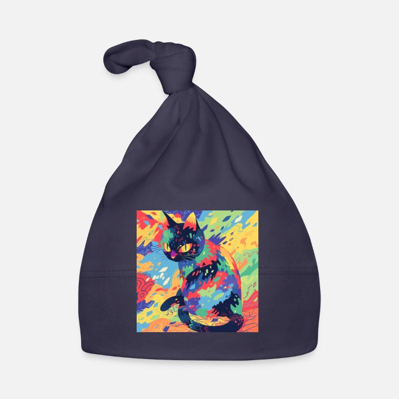 Cat, Cat Motif Organic Baby Cap