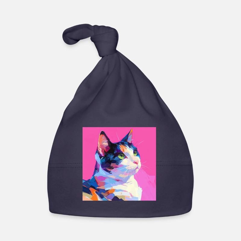 Cat, Cat Motif Organic Baby Cap