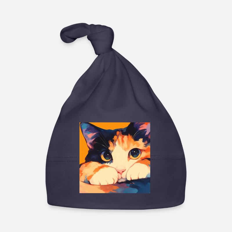 Chat, Motif De Chat Bonnet bio Bébé