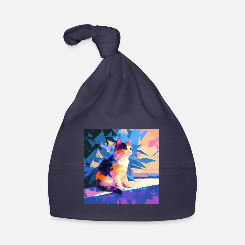Chat, Motif De Chat Bonnet bio Bébé
