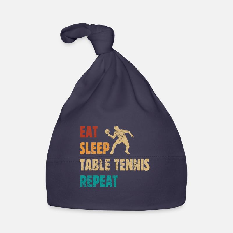 Manger - Dormir - Tennis de table - Répéter Bonnet bio Bébé