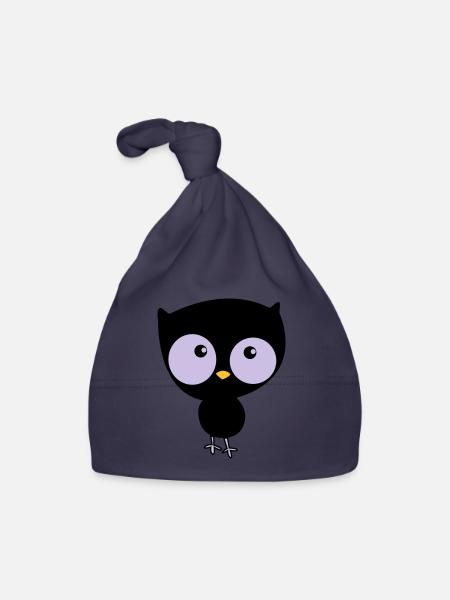 chouette - Bonnet bio Bébé - marine - Devant