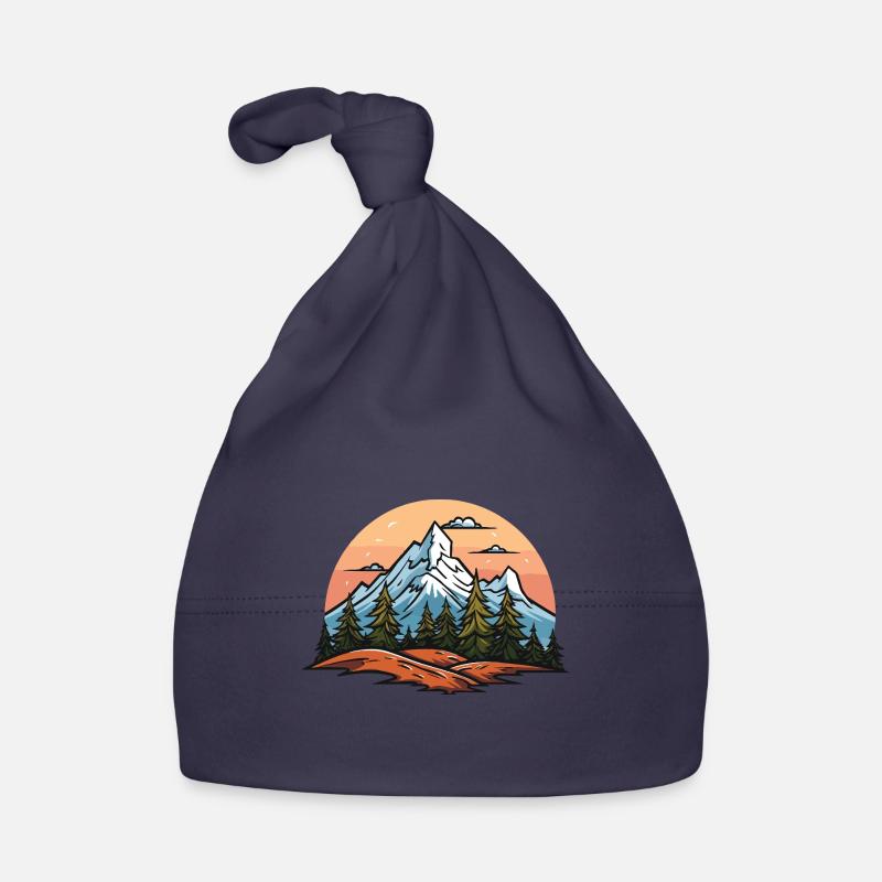 Paysage de montagnes Bonnet bio Bébé