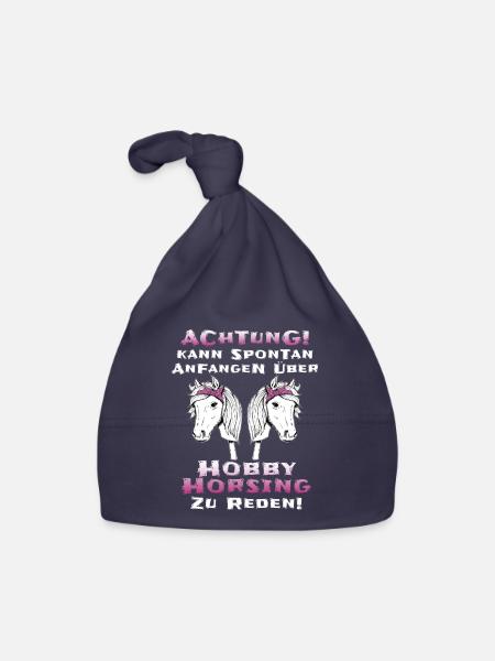 Hobby Horse Geschenkidee - Baby Bio-Mütze - Navy - Vorne