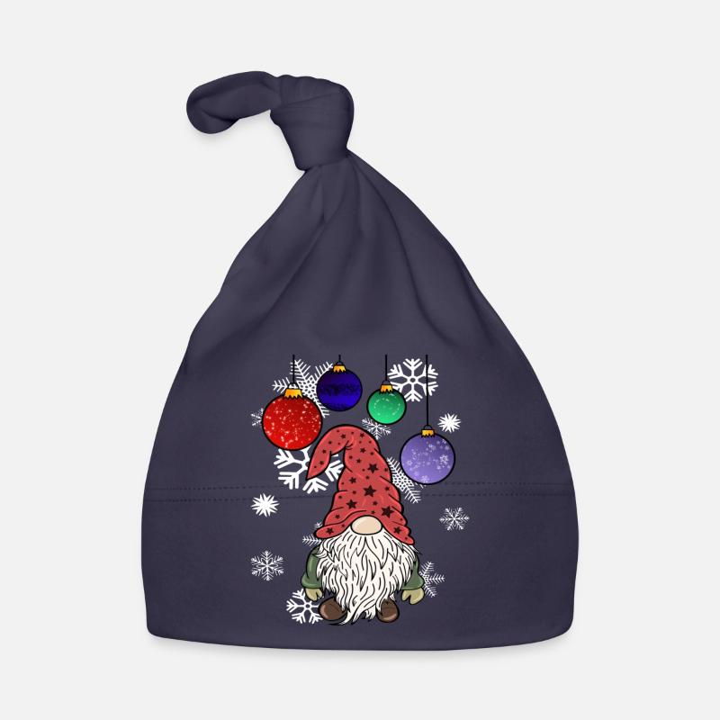 Gnome Weihnachts Wichtel mit Schneeflocken Baby Bio-Mütze