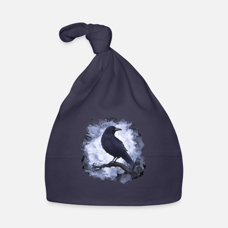Corbeau Corbeau Goth - Bonnet bio Bébé - marine