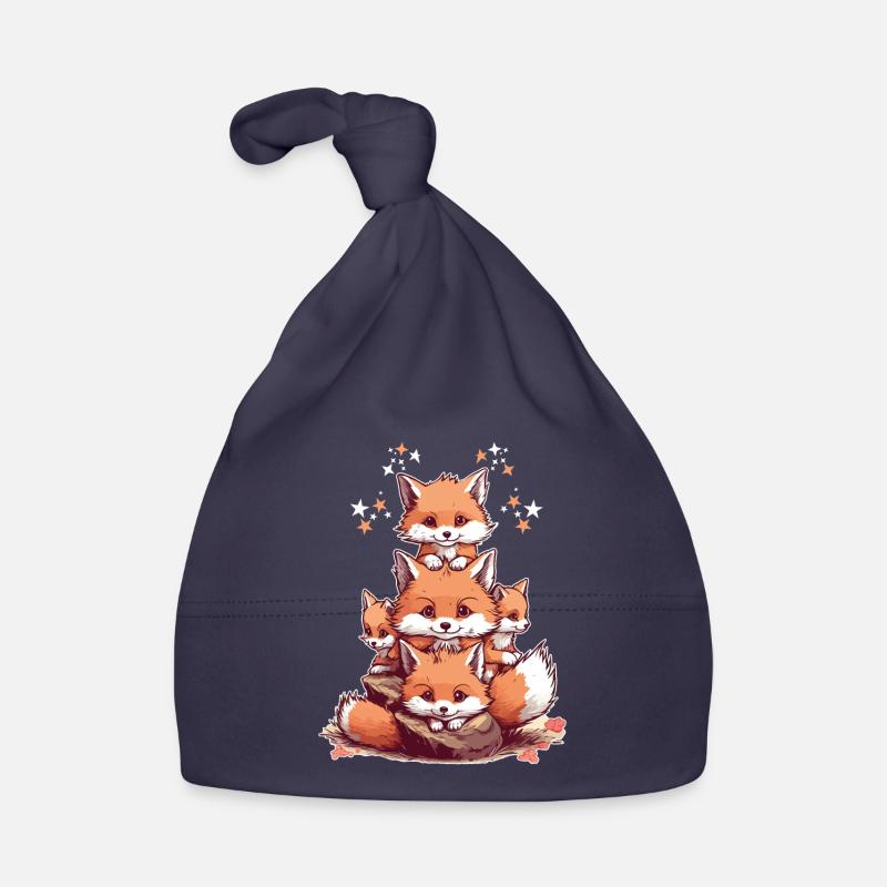 Renard mignons Bonnet bio Bébé